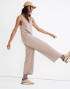 Madewell Mwl Superbrushed Pull-on Jumpsuit In Telluride Stone