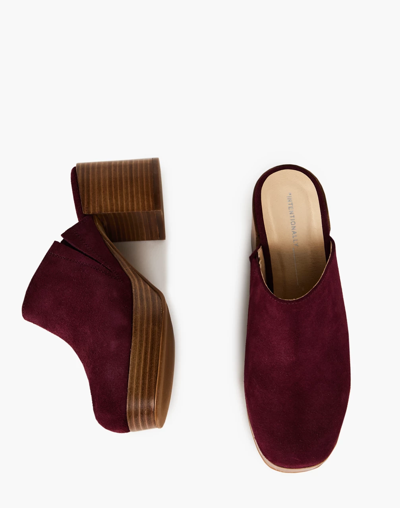 Mw Intentionally Blank Facts Clogs In Dark Red