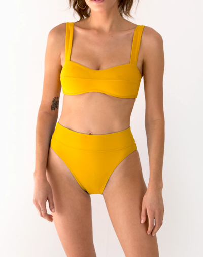 Mw Galamaar&reg; Lou Bandeau Bikini Top In Yellow