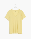 Madewell Whisper Cotton V-neck Tee In Crisp Pear