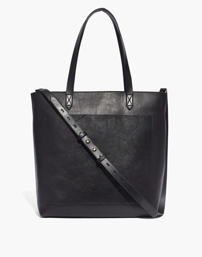 Madewell The Zip-top Medium Transport Tote In True Black