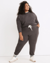 Madewell Plus Mwl Superbrushed Easygoing Sweatshirt In Black Coal