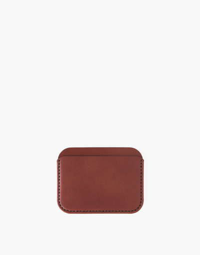 Mw Makr Leather Round Luxe Wallet In Red