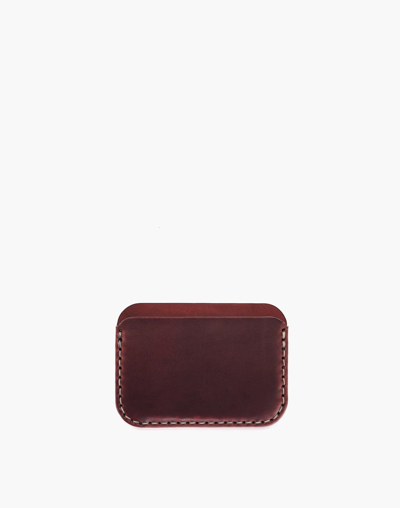 Mw Makr Leather Round Wallet In Red