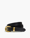 Madewell Chunky Buckle Skinny Leather Belt In True Black
