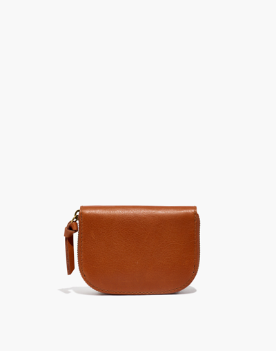 Mw The Zip Wallet In Leather In Burnished Caramel