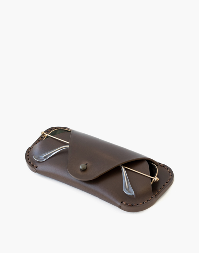 Mw Makr Suede Eyewear Sleeve In Brown