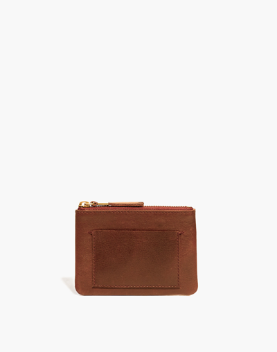 Madewell The Leather Pocket Pouch Wallet In English Saddle