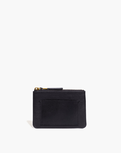 Madewell The Leather Pocket Pouch Wallet In True Black