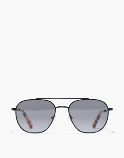 Mw Suffolk Aviator Sunglasses In True Black