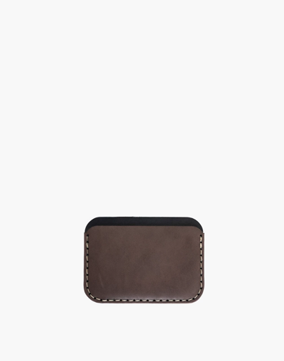 Mw Makr Leather Round Wallet In Grey
