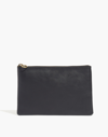Madewell The Leather Pouch Clutch In True Black