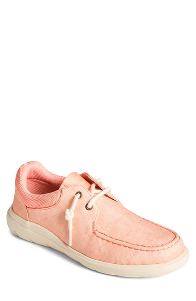 Sperry Women's Captain Moc Chambray Shoes Women's Shoes In Peach