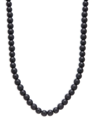 Effy Men's 925 Sterling Silver & 78 Tcw Onyx Beaded Necklace
