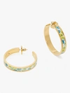 Kate Spade Heritage Spade Flower Hoops In Floral Medley Blue