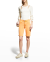 Nydj Briella Colored Jean Bermuda Shorts In Citrus