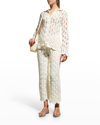 JONATHAN SIMKHAI HARRIET HAND-CROCHETED BUTTON-FRONT SHIRT