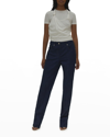 Helmut Lang Crinkled Denim Bootcut Jeans In Indigo In Indigo