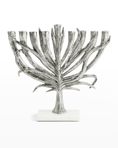 MICHAEL ARAM PALM NICKEL-PLATED SMALL MENORAH