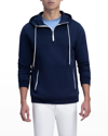 Bugatchi Men's Quarter-zip Hoodie Sweatshirt In Navy