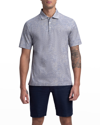 Bugatchi Men's Ooohcotton Tech Victor Marble Polo Shirt In Sand