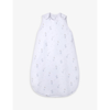 THE LITTLE WHITE COMPANY WHITE BALLOON BUNNY 1.0 TOG COTTON SLEEPING BAG 0-36 MONTHS 18-36 MONTHS