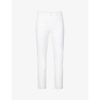 Paige Cindy High Waist Raw Hem Ankle Jeans In Crisp White