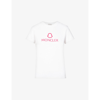 Moncler Brand-print Regular-fit Cotton-jersey T-shirt In White