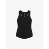 THE UPSIDE THE UPSIDE WOMEN'S BLACK FRANKIE RIBBED COTTON TANK TOP,44827368