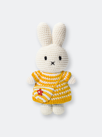 Just Dutch Babies'  Miffy And Her Striped Bag In Yellow