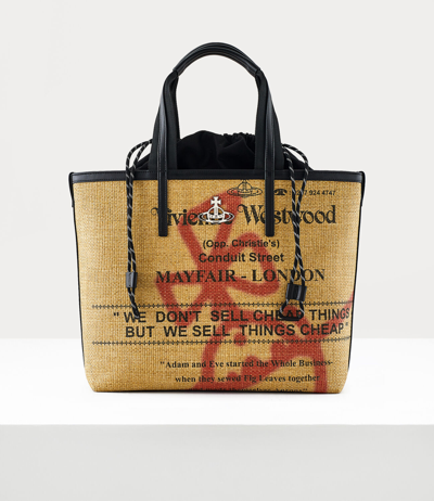 Vivienne Westwood◆POLLY DRAWSTRING TOTE◆トート バッグ Vivienne Westwood◇POLLY DRAWSTRING TOTE◇トート バッグ