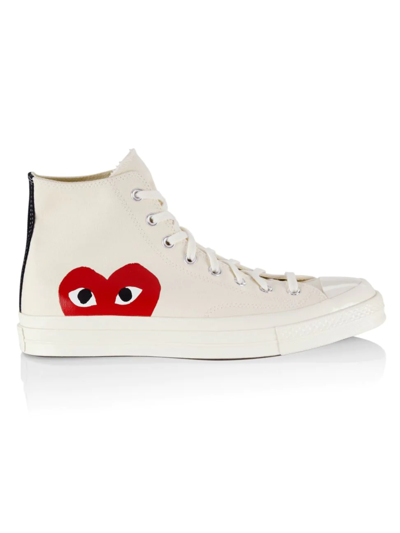 Comme Des Garçons Play X Converse High-top Sneakers In White