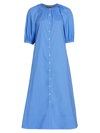 Staud Vincent Maxi Shirtdress In Sky