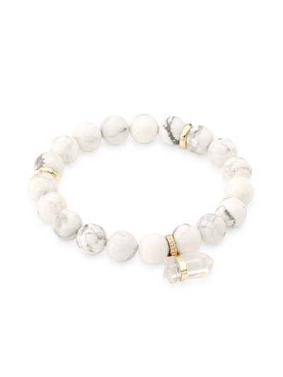 Jia Jia Women's Uluwatu 14k Yellow Gold & Multi-gemstone Beaded Stretch Bracelet In Marble