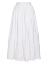 CHLOÉ WOMEN'S EMBROIDERED PLEATED MAXI SKIRT