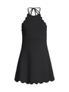 Marysia Bianca Knit Halterneck Minidress In Black