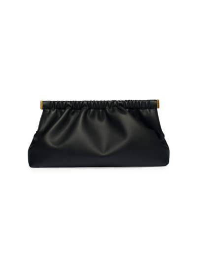 Nanushka Black The Bar Vegan Leather Clutch Bag