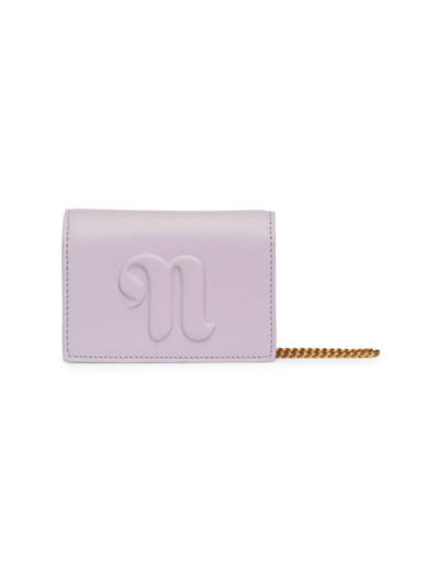 Nanushka Kingsley Vegan Leather Wallet-on-chain In Lilac
