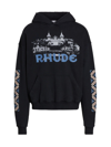 RHUDE MEN'S CASINO COTTON HOODIE SWEATSHIRT