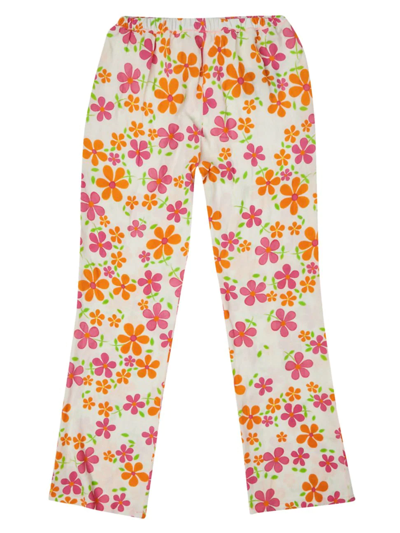 Erl Straight-leg Floral-print Crepe Trousers In Multicolor
