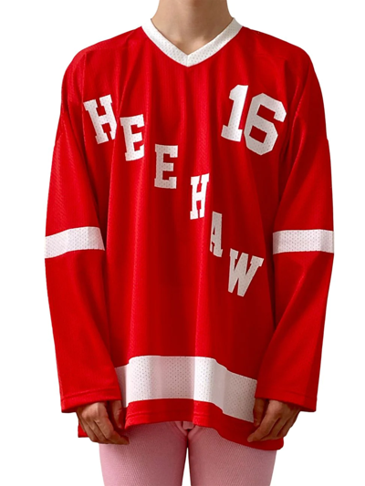 Erl Mesh Football Long-sleeve T-shirt In Red | ModeSens