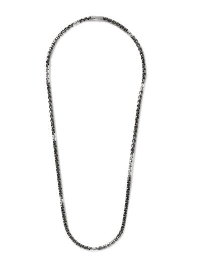 John Hardy Industrial Box Chain Necklace In Silver