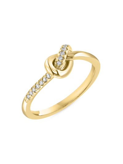Saks Fifth Avenue Women's 14k Yellow Gold & Diamond Knot Ring