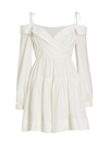Jonathan Simkhai Bahari Off-the-shoulder Stretch-cotton Mini Dress In White