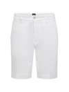 Hugo Boss Slim-fit Regular-rise Shorts In Stretch Cotton In White