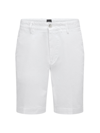 Hugo Boss Slim-fit Shorts In Stretch-cotton Gabardine In White
