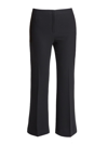 Santorelli Lia Pleated Straight-leg Trousers In Black