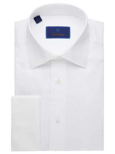 David Donahue Men's Regular-fit Boxed Formal Shirt In White