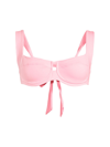 L*space Sensual Solids Camellia Bikini Top In Crystal Pink