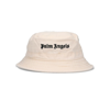 PALM ANGELS PALM ANGELS LOGO EMBROIDERED FLAT CROWN BUCKET HAT